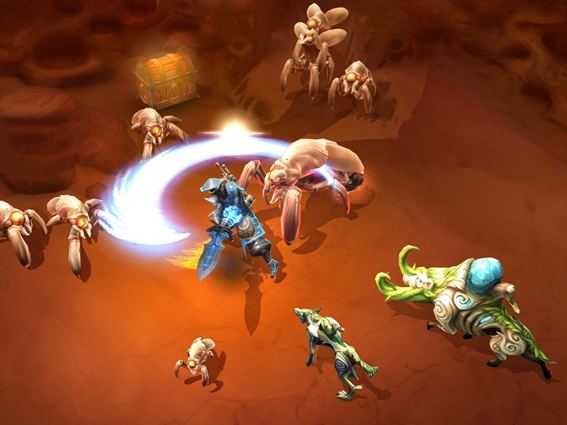 Dungeon Hunter 5 golpeando